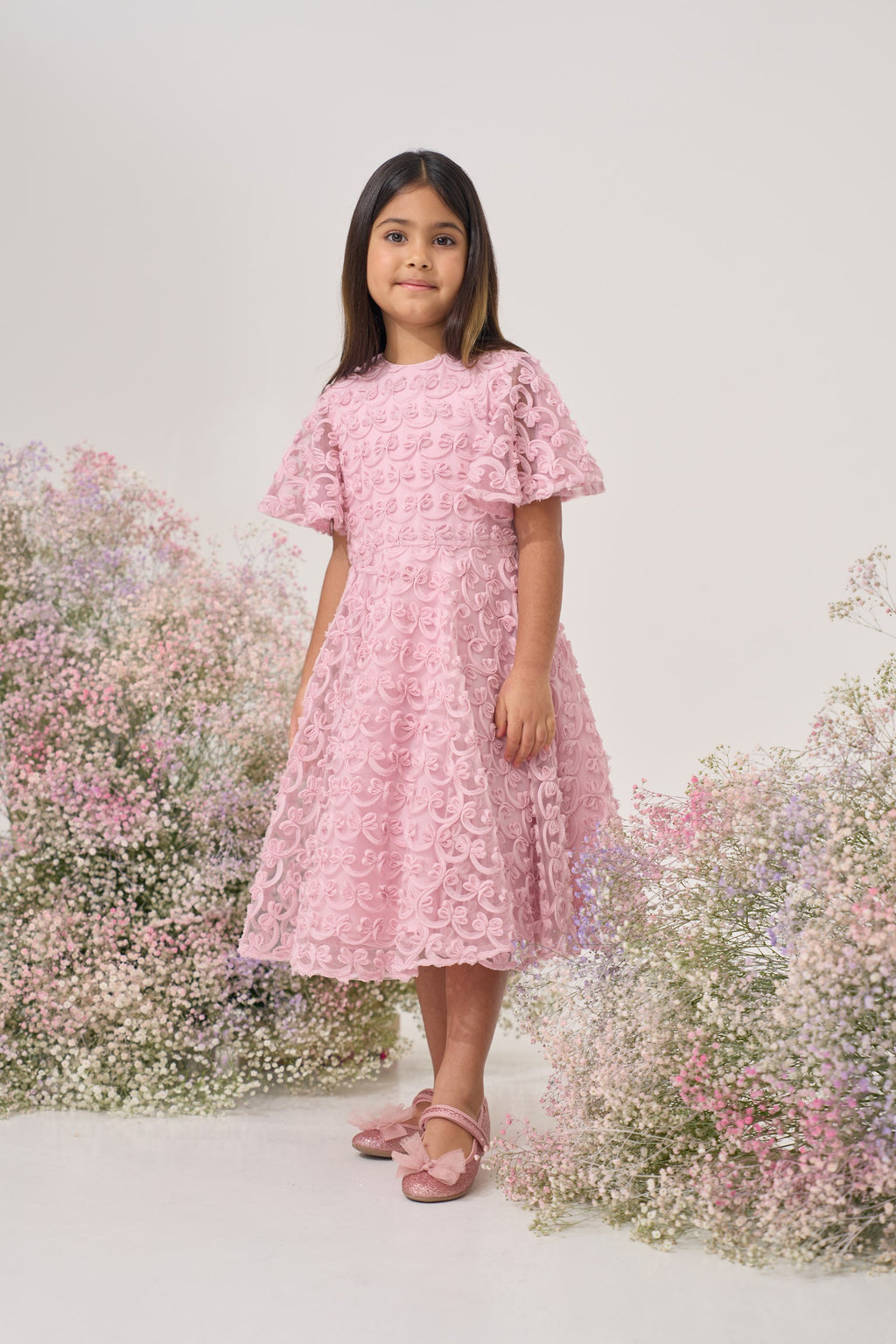 Pink Bow Prom Dress